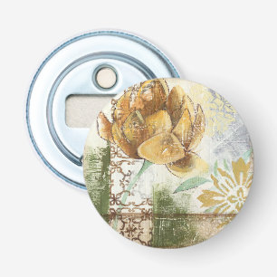 Decorativ Fresco-design med lobe-blomma Flasköppnare