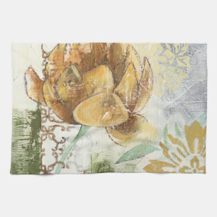 Decorativ Fresco-design med lobe-blomma Kökshandduk