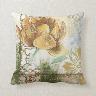 Decorativ Fresco-design med lobe-blomma Kudde
