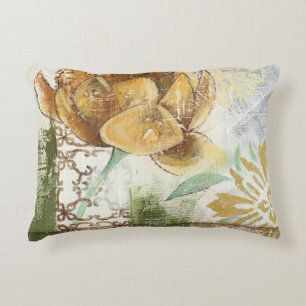 Decorativ Fresco-design med lobe-blomma Prydnadskudde