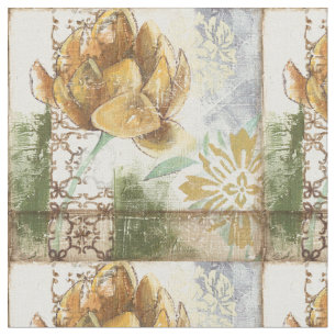 Decorativ Fresco-design med lobe-blomma Tyg