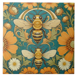 Decorativ keramik Tile art nouveau Humla Kakelplatta
