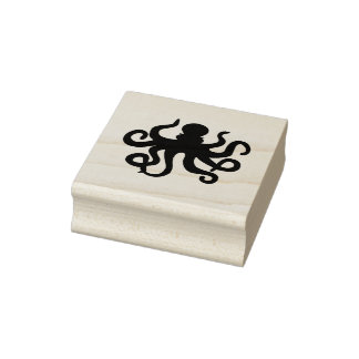Decorativ Octopus Rubber Frimärke Stämpel