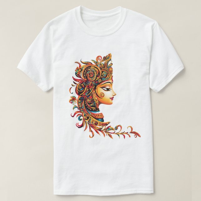 Decorative Artistic Face T Shirt (Design framsida)