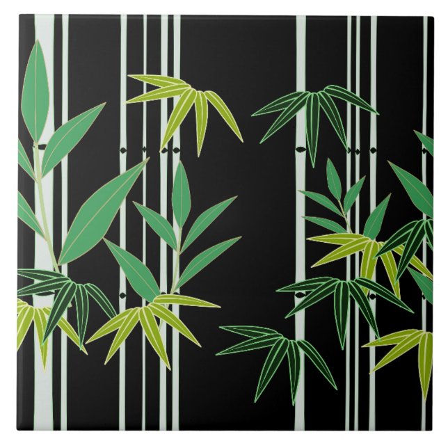 Decorative Bamboo Mönster Kakelplatta (Framsidan)