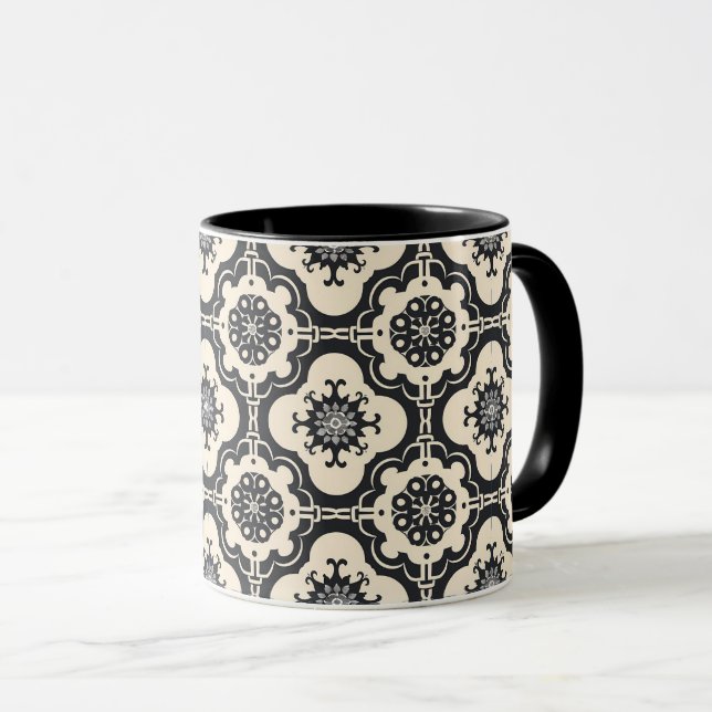 Decorative Baroque Arabesque mönster Mugg (Framsida höger)