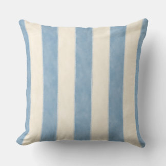 Decorative Blue Stripes Throw Pillow Kudde