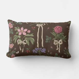 Decorative botanical Floral Bow Throw Pillow Lumbarkudde