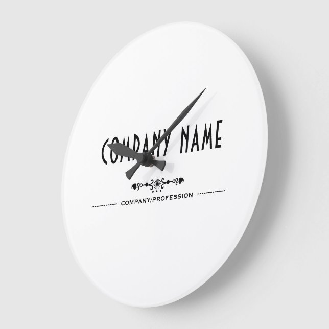 Decorative Business Name Stor Klocka (Vinkel)