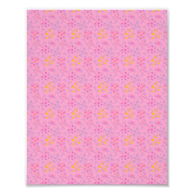 decorative childish pattern pink fototryck (Framsidan)