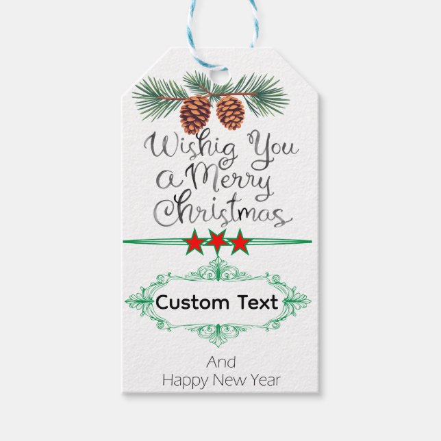 Decorative Christmas Gift Personalized Presentetikett (Framsidan)