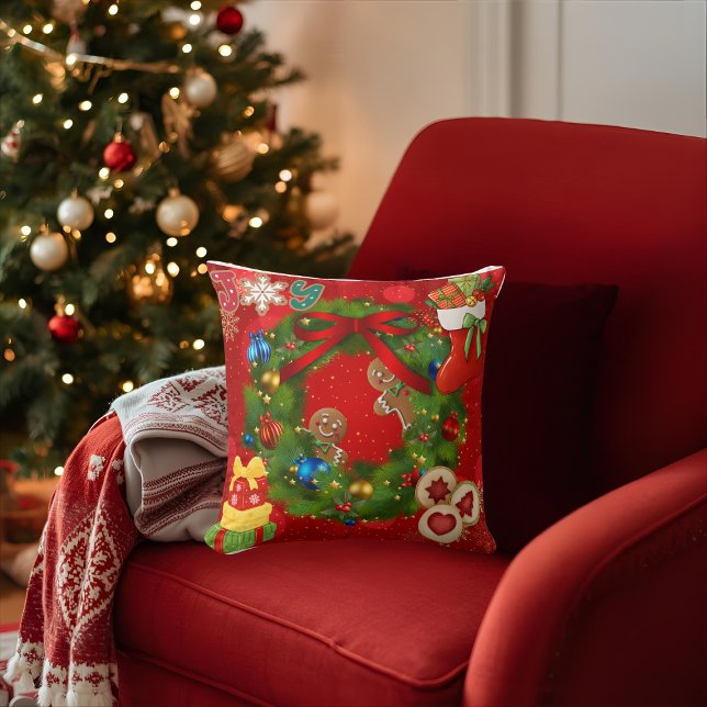 Decorative Christmas Throw Pillow Kudde (Skapare uppladdad)