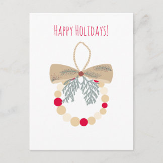 Decorative Christmas wreath with natural elements Helg Vykort