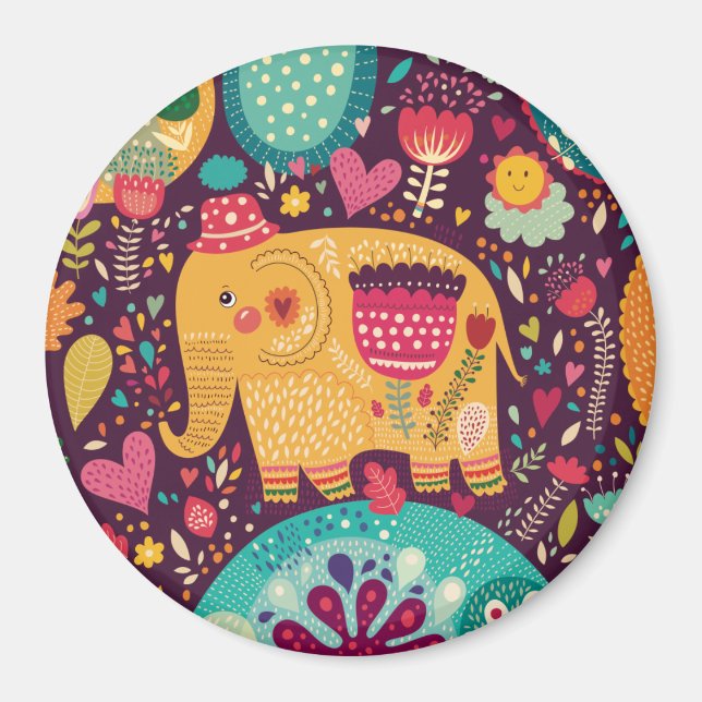 Decorative Elephant Magnet (Framsidan)