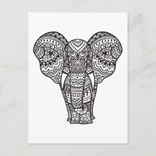 Decorative Elephant Stil Vykort