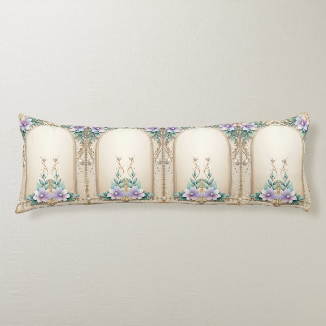 Decorative Floral Frame Body Pillow Kroppskudde (Framsidan)