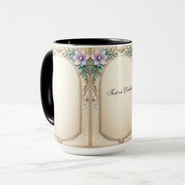 Decorative Floral Frame Mug Mugg (Framsida vänster)