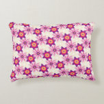 Decorative Floral pattern Pink Purple Astra Modern Prydnadskudde<br><div class="desc">Pretty fantasy flowers pattern.</div>