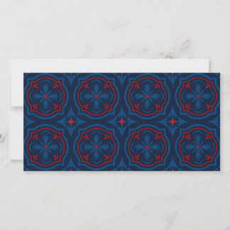 Decorative floral tiles pattern julkort
