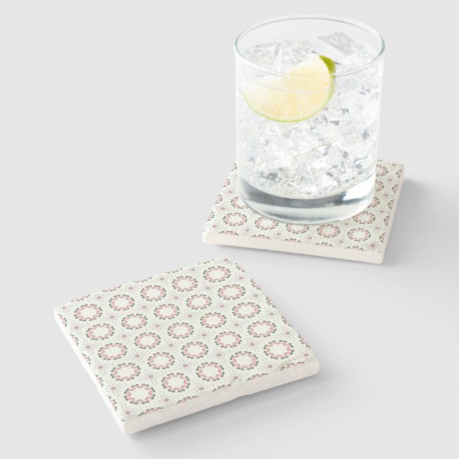 decorative  geometric pattern stone coaster  stenunderlägg (Skapare uppladdad)