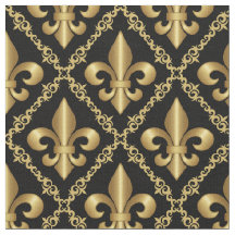 Decorative Golden Fleur-de-Lis Mönster