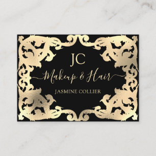 Decorative Guld Baroque Damask Ram Gräns Visitkort