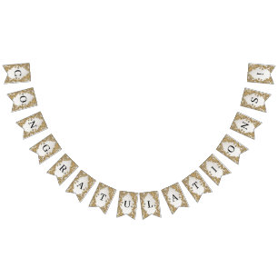 Decorative Guld Bunting Flagga