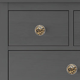 Decorative Guld Filigree on Satin Black Knopp