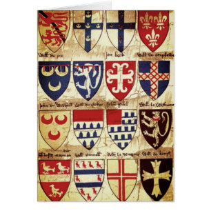 Decorative Heraldry Mönster Hälsningskort