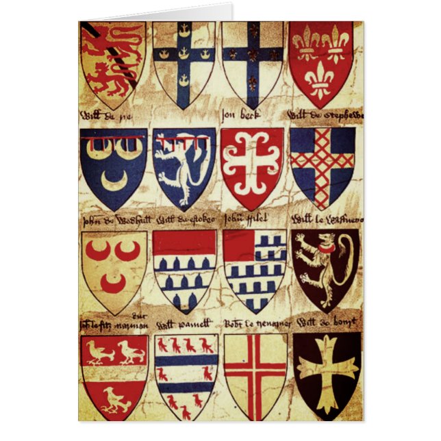 Decorative Heraldry Mönster Hälsningskort (Framsidan)