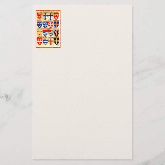 Decorative Heraldry Mönster Stationery Brevpapper (Framsida)