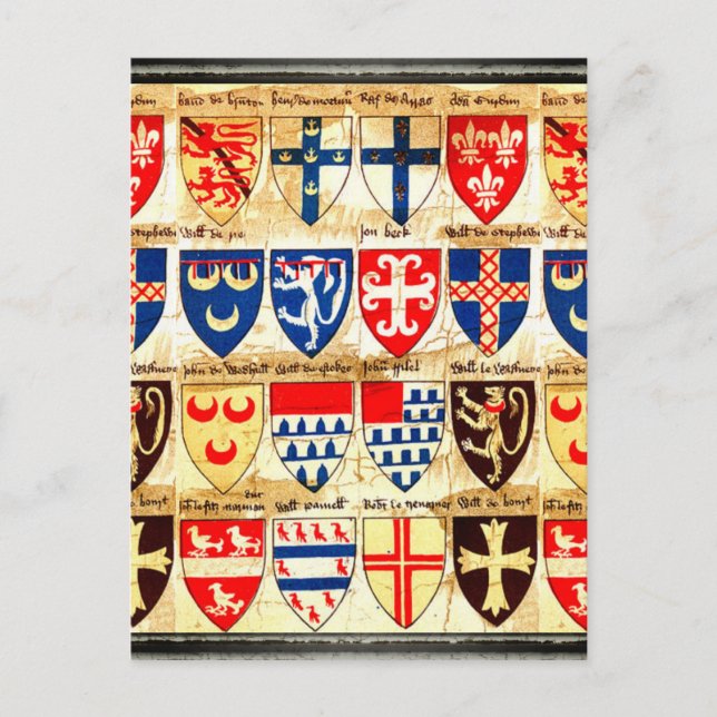 Decorative Heraldry Mönster Vykort (Framsida)
