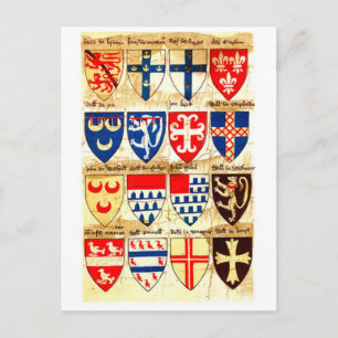 Decorative Heraldry Mönster Vykort