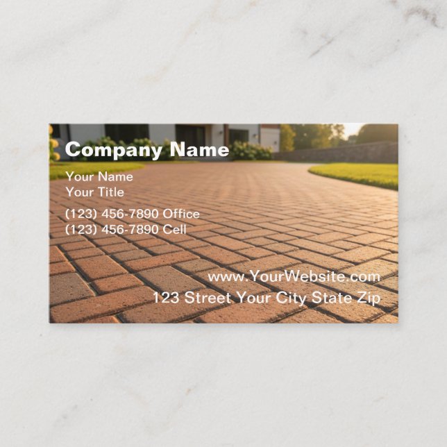 Decorative Home Brick Paving Visitkort (Framsida)