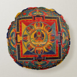 Decorative Indie Art Mandala Rund Kudde