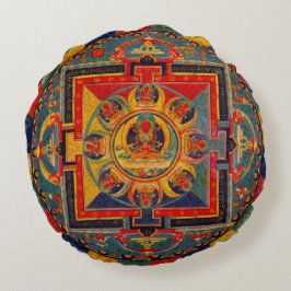 Decorative Indie Art Mandala Rund Kudde