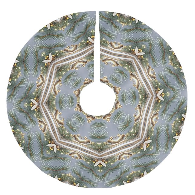 Decorative Julgran Skirt Julgransmatta Borstad Polyester (Framsidan)