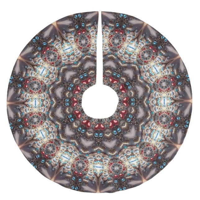 Decorative Julgran Skirt Julgransmatta Borstad Polyester (Framsidan)