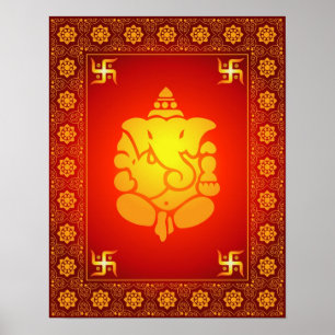 Decorative Lord Ganesha Poster