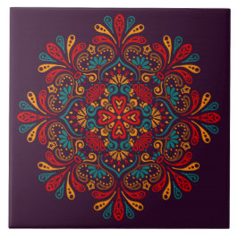 Decorative Mandala Ceramic Tile Kakelplatta