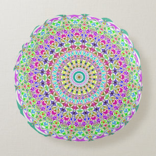 Decorative Mandala Round Pillow Rund Kudde
