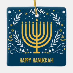 Decorative Menorah Hanukkah Julgransprydnad Keramik
