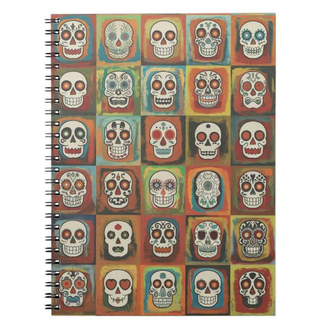 Decorative paint Skull Collection Mexican Folk Anteckningsbok (Framsidan)