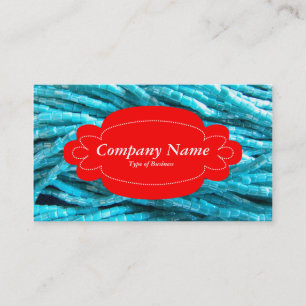 Decorative Panel 01 - Red - Bead Rope 02 Visitkort