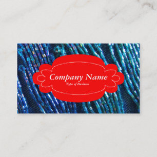 Decorative Panel 01 - Red - Bead Rope Visitkort