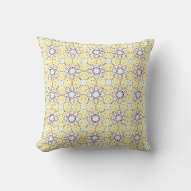 decorative pillow featuring a geometric pattern kudde (Framsida)