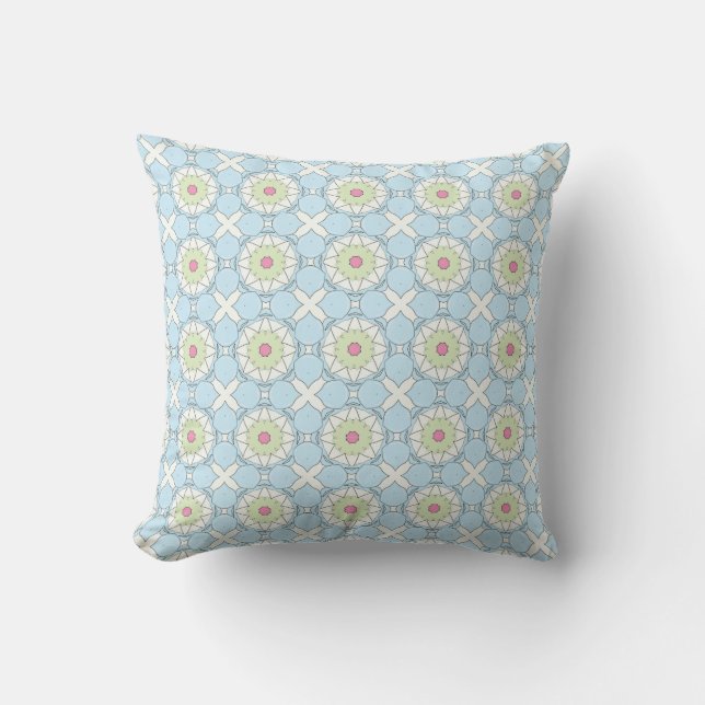 decorative pillow featuring a geometric pattern kudde (Framsida)