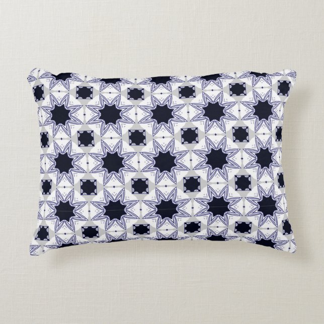 decorative pillow featuring a geometric pattern prydnadskudde (Framsidan)