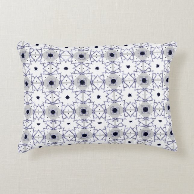 decorative pillow featuring a geometric pattern prydnadskudde (Framsidan)