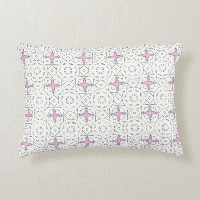 decorative pillow featuring a geometric pattern prydnadskudde (Framsidan)